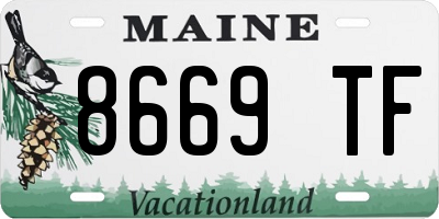 ME license plate 8669TF