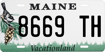 ME license plate 8669TH