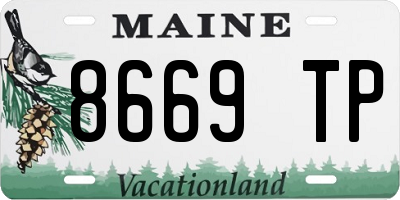 ME license plate 8669TP