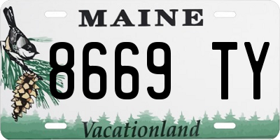 ME license plate 8669TY