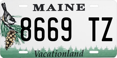 ME license plate 8669TZ