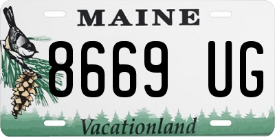 ME license plate 8669UG