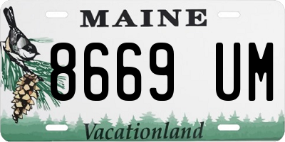 ME license plate 8669UM