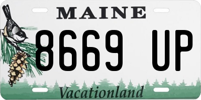 ME license plate 8669UP