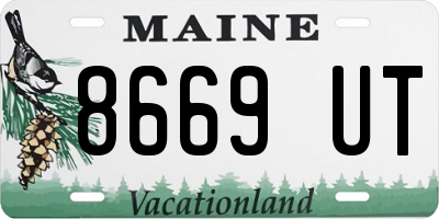 ME license plate 8669UT