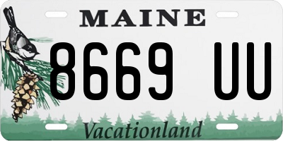 ME license plate 8669UU