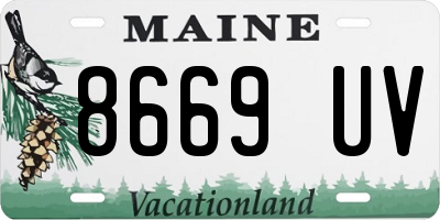 ME license plate 8669UV