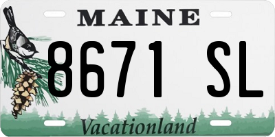 ME license plate 8671SL
