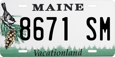 ME license plate 8671SM