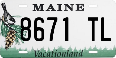 ME license plate 8671TL
