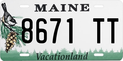 ME license plate 8671TT
