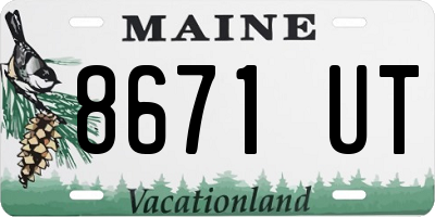 ME license plate 8671UT