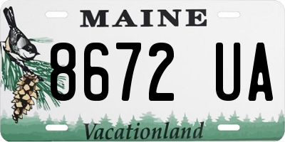 ME license plate 8672UA