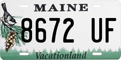 ME license plate 8672UF