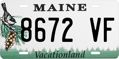 ME license plate 8672VF