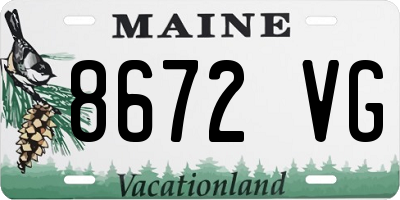 ME license plate 8672VG