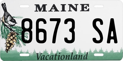 ME license plate 8673SA