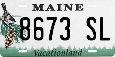ME license plate 8673SL