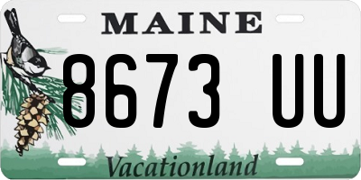 ME license plate 8673UU