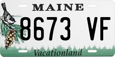 ME license plate 8673VF