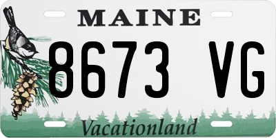 ME license plate 8673VG