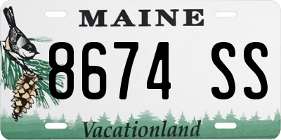 ME license plate 8674SS