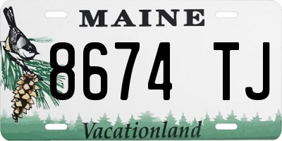 ME license plate 8674TJ