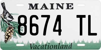 ME license plate 8674TL