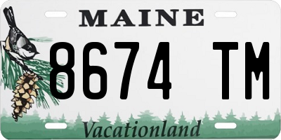 ME license plate 8674TM
