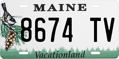 ME license plate 8674TV