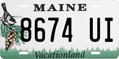 ME license plate 8674UI