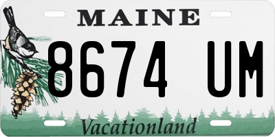ME license plate 8674UM