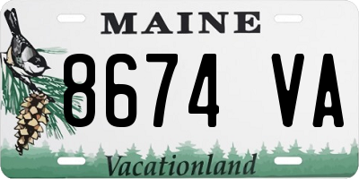 ME license plate 8674VA