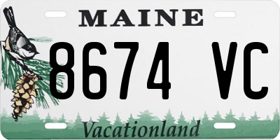 ME license plate 8674VC