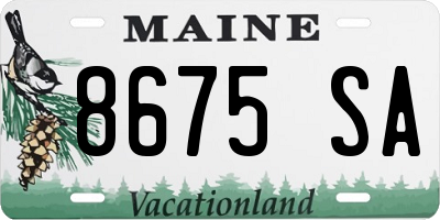 ME license plate 8675SA