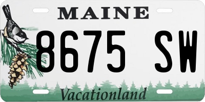 ME license plate 8675SW