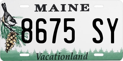 ME license plate 8675SY
