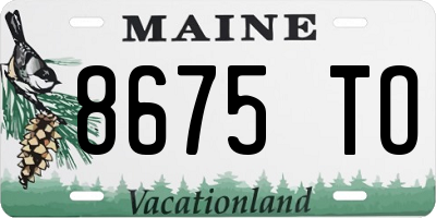 ME license plate 8675TO