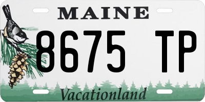 ME license plate 8675TP