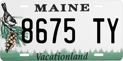 ME license plate 8675TY