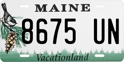 ME license plate 8675UN