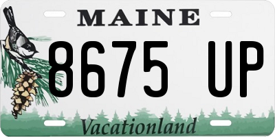 ME license plate 8675UP