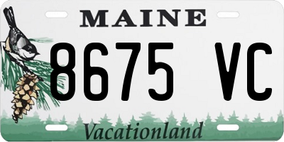 ME license plate 8675VC