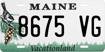 ME license plate 8675VG