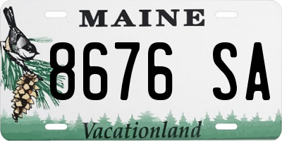 ME license plate 8676SA