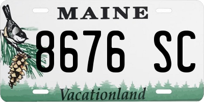 ME license plate 8676SC