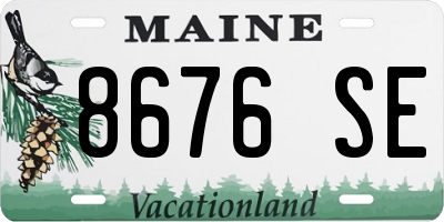 ME license plate 8676SE