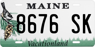 ME license plate 8676SK