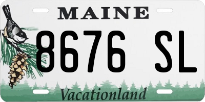 ME license plate 8676SL