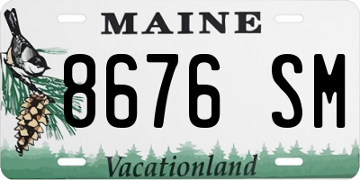 ME license plate 8676SM